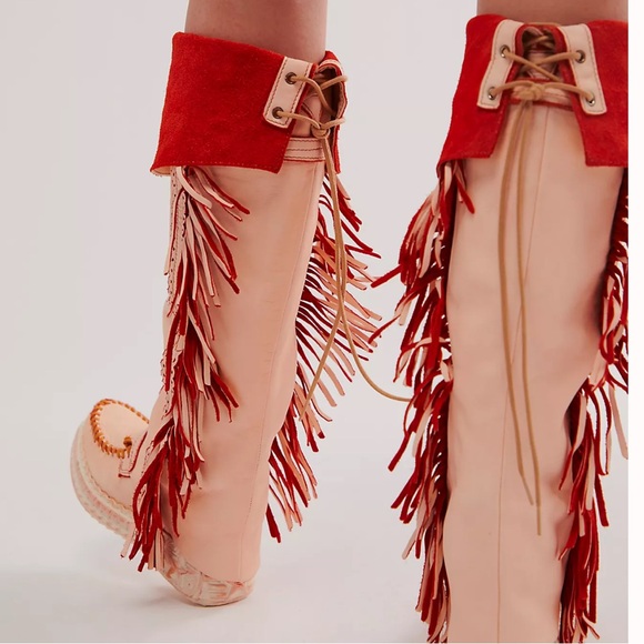 Stylish Over the Knee Boots with Fringe Detail - Picture 1 of 14